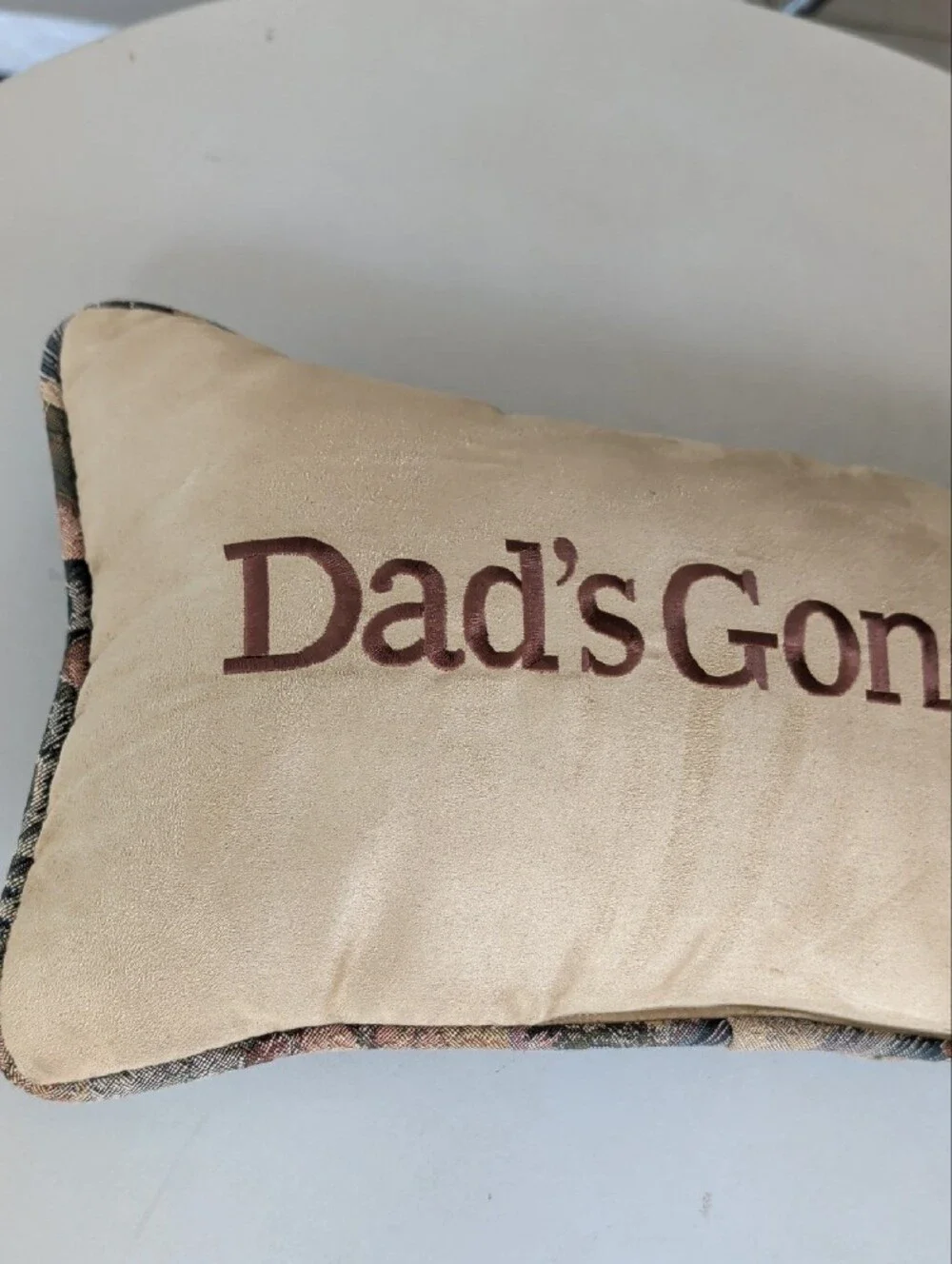 Scenic Fisherman Tapestry Accent Pillow Blue Green Dad Fishing Deer River Nature